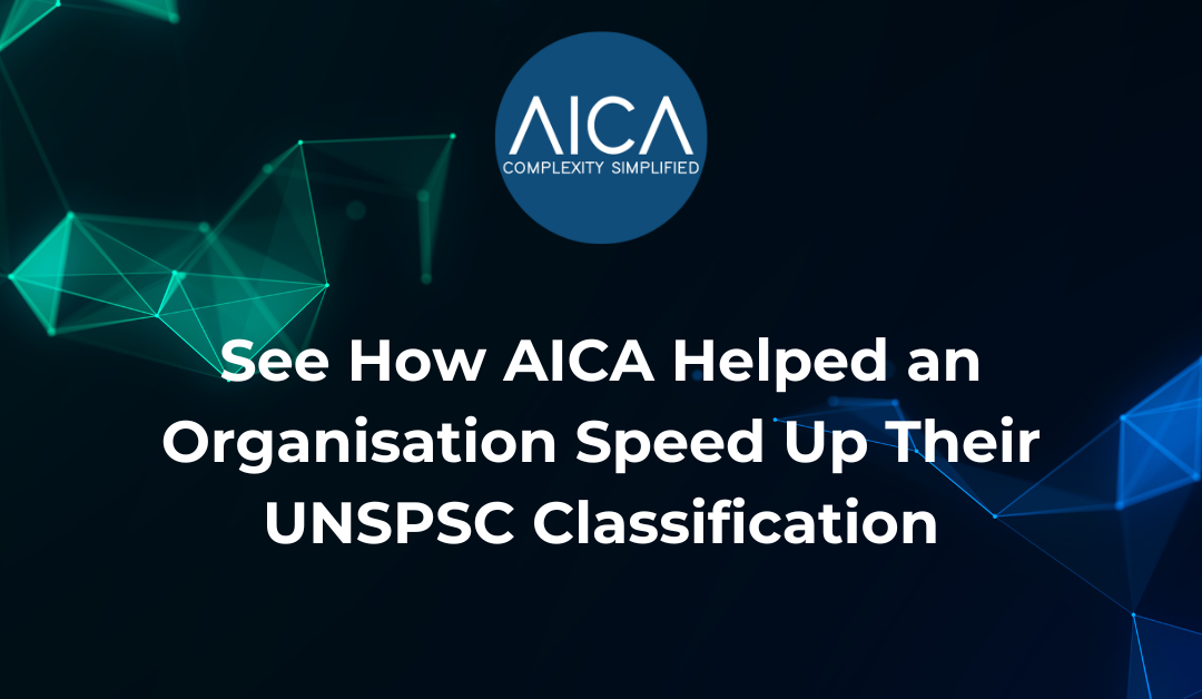 AICA's AI-powered UNSPSC classification solution accelerates product data categorization, enhancing efficiency, accuracy, cost savings, machine learning, automation, data management, industrial supplier, case study, operational improvement